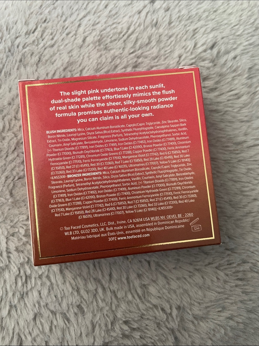 Too Faced Sun Bunny Blushing Bronzer - Pink and Gold Packaging - Picture 2 of 7